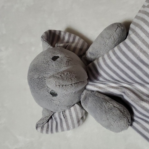 Circo Target gray white striped elephant lovey security blanket K99 - Picture 2 of 8
